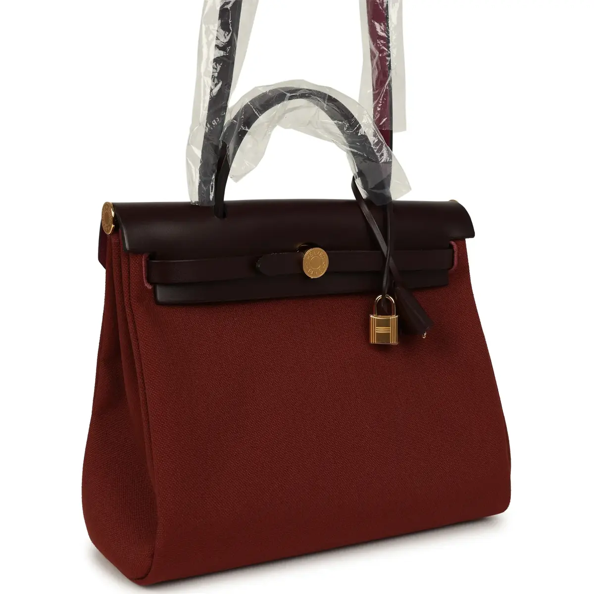 HERMÈS Hermes Herbag Zip 31 PM Rouge H Militaire Canvas, Rouge Sellier Vache Hunter Gold Hardware | Thumbnail 2 HERMÈS Hermes Herbag Zip 31 PM Rouge H Militaire Canvas, Rouge Sellier Vache Hunter Gold Hardware | Thumbnail 2