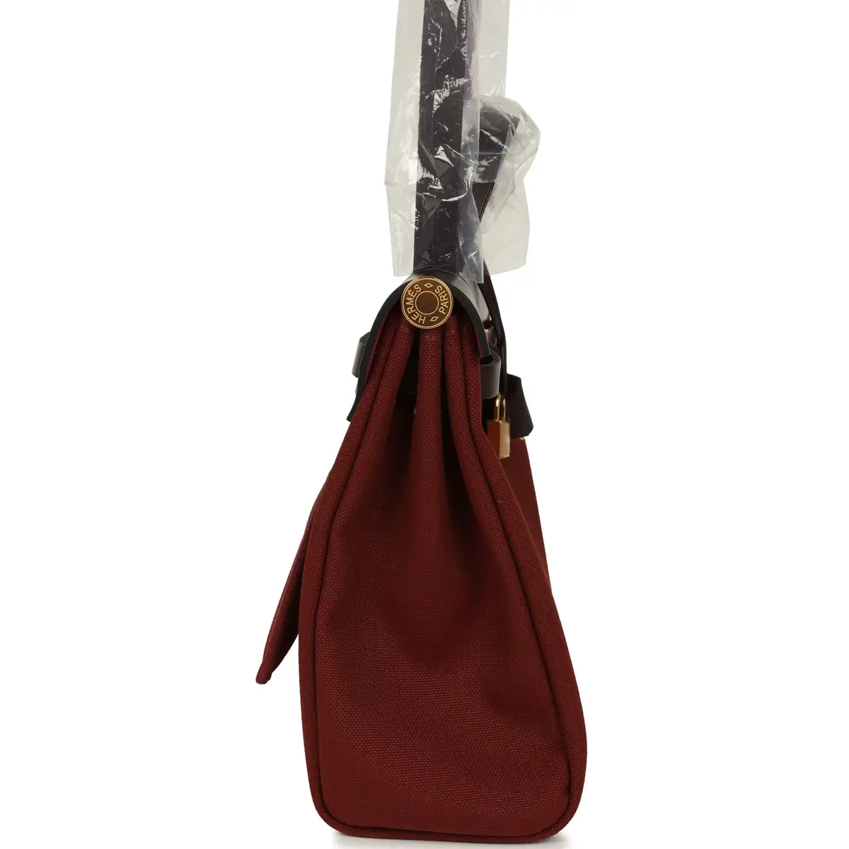 HERMÈS Hermes Herbag Zip 31 PM Rouge H Militaire Canvas, Rouge Sellier Vache Hunter Gold Hardware | Thumbnail 3 HERMÈS Hermes Herbag Zip 31 PM Rouge H Militaire Canvas, Rouge Sellier Vache Hunter Gold Hardware | Thumbnail 3