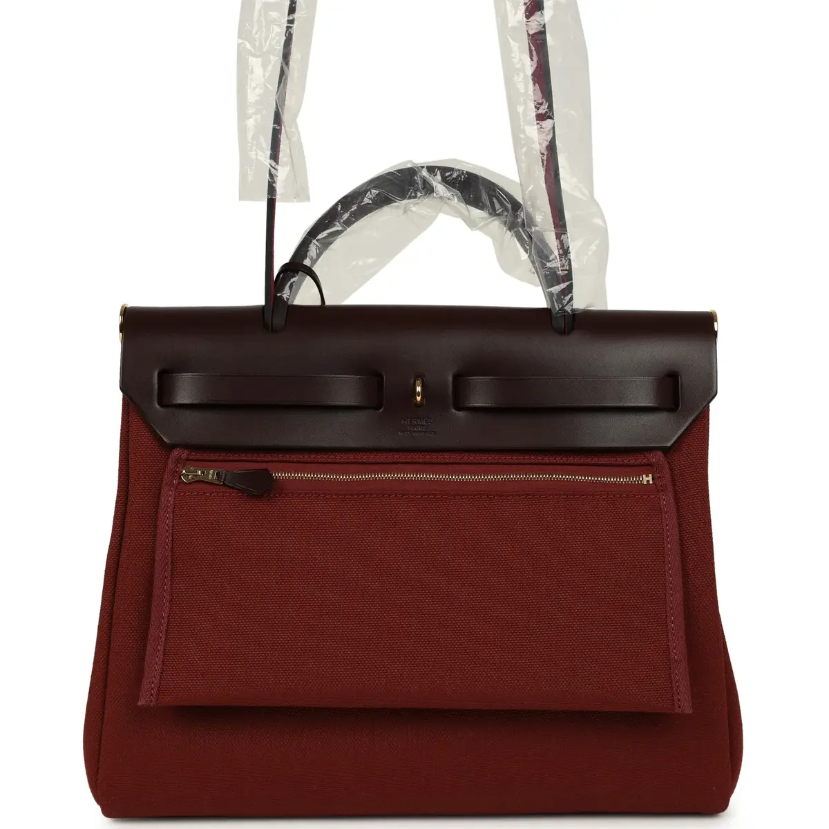 HERMÈS Hermes Herbag Zip 31 PM Rouge H Militaire Canvas, Rouge Sellier Vache Hunter Gold Hardware | Thumbnail 6 HERMÈS Hermes Herbag Zip 31 PM Rouge H Militaire Canvas, Rouge Sellier Vache Hunter Gold Hardware | Thumbnail 6