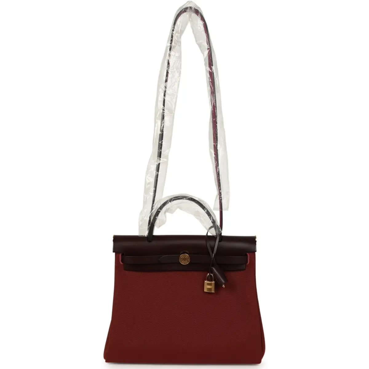 HERMÈS Hermes Herbag Zip 31 PM Rouge H Militaire Canvas, Rouge Sellier Vache Hunter Gold Hardware | Thumbnail 9 HERMÈS Hermes Herbag Zip 31 PM Rouge H Militaire Canvas, Rouge Sellier Vache Hunter Gold Hardware | Thumbnail 9