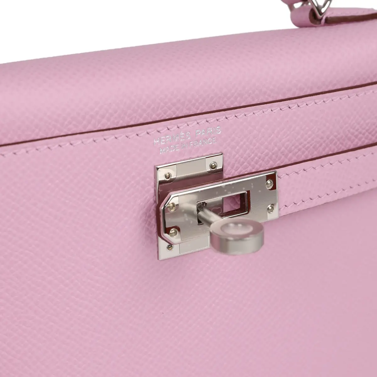 HERMÈS Hermes Kelly Sellier 20 Mauve Sylvestre Epsom Palladium Hardware | Thumbnail 7