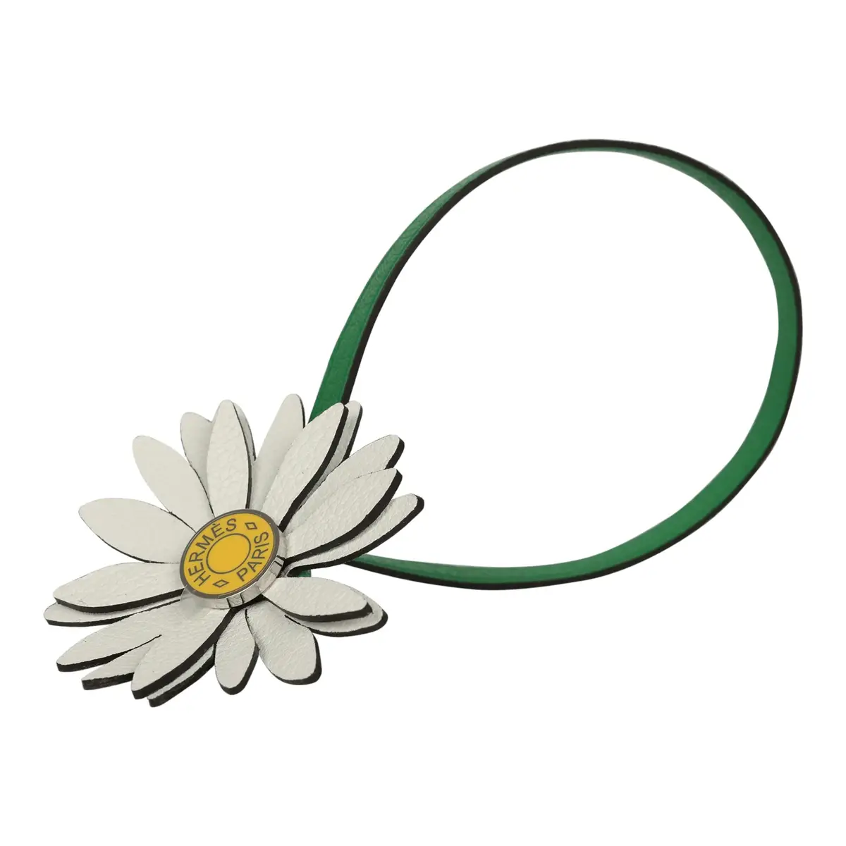 HERMÈS Hermes Marguerite Charm New White Evercolor, Bambou Chevre Chamkila, Jaune De Naples Enamel Palladium Hardware | Thumbnail 3 HERMÈS Hermes Marguerite Charm New White Evercolor, Bambou Chevre Chamkila, Jaune De Naples Enamel Palladium Hardware | Thumbnail 3