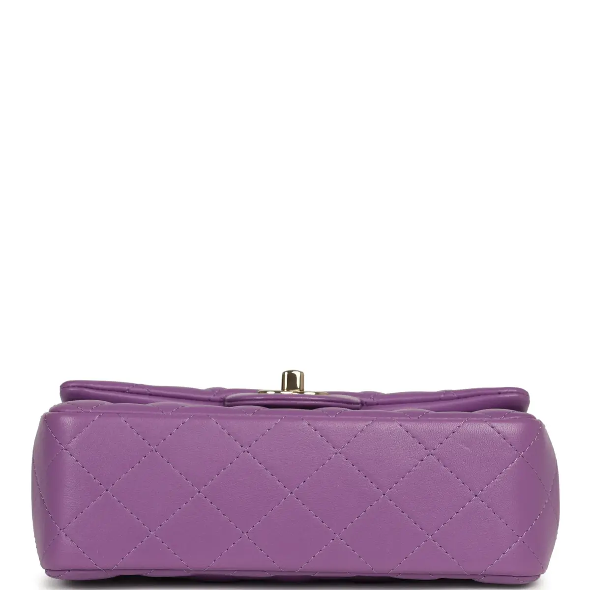 Chanel Pre-owned Chanel Mini Rectangular Flap Bag Purple Lambskin Light Gold Hardware | Thumbnail 6 Chanel Pre-owned Chanel Mini Rectangular Flap Bag Purple Lambskin Light Gold Hardware | Thumbnail 6