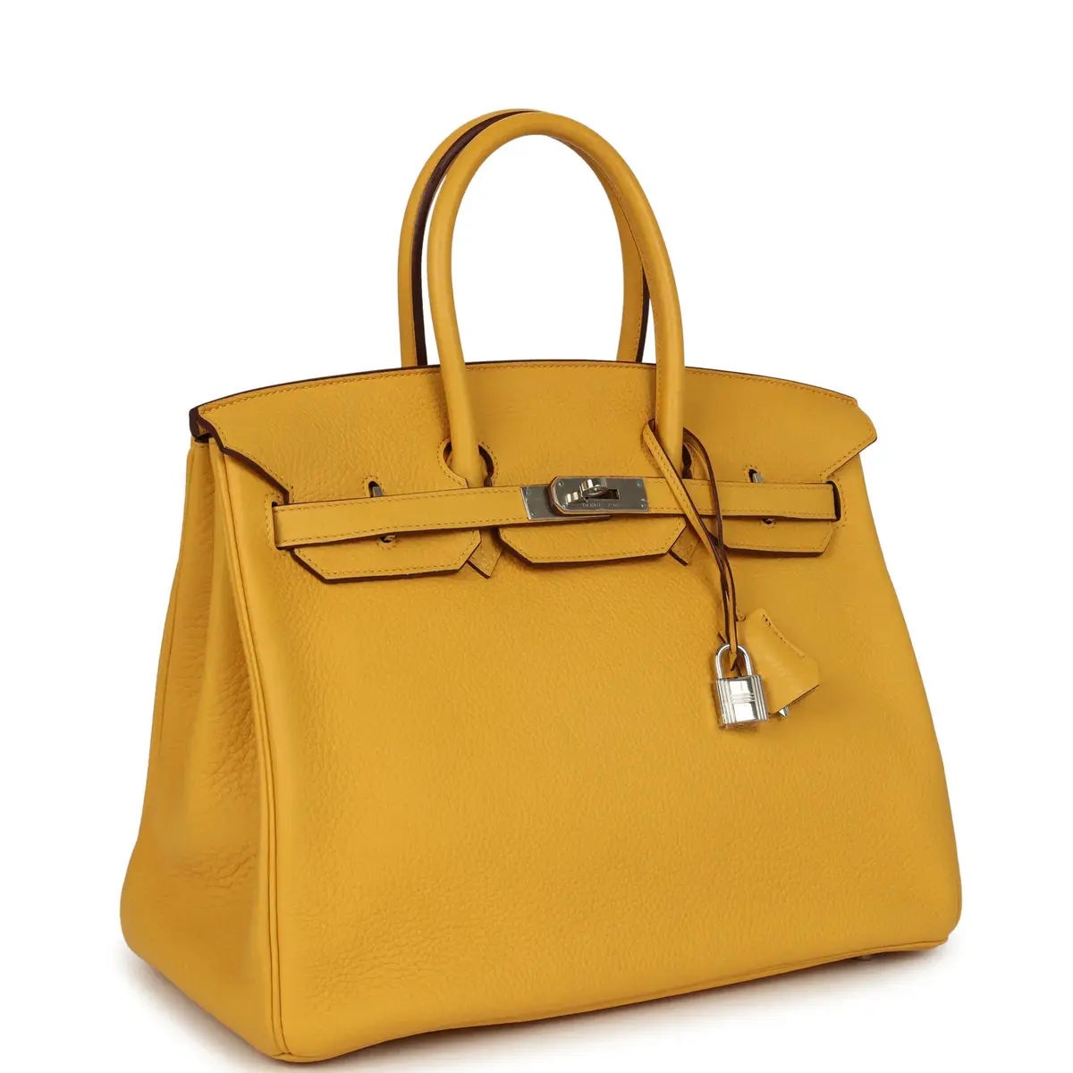 HERMÈS Pre-owned Hermes Birkin 35 Jaune Ambre Togo Palladium Hardware | Thumbnail 2