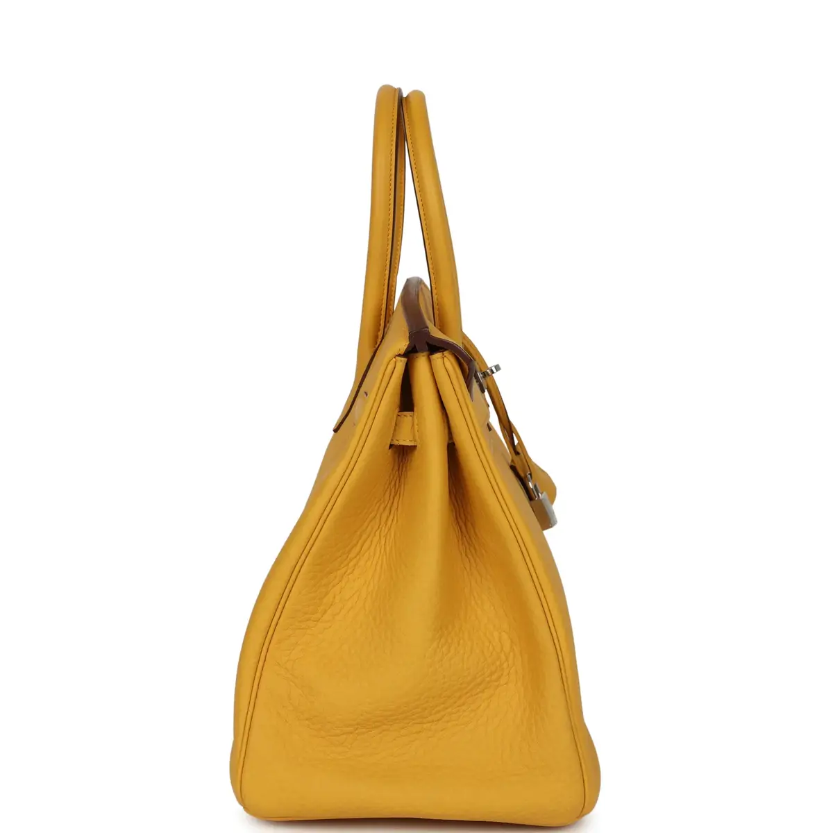 HERMÈS Pre-owned Hermes Birkin 35 Jaune Ambre Togo Palladium Hardware | Thumbnail 3