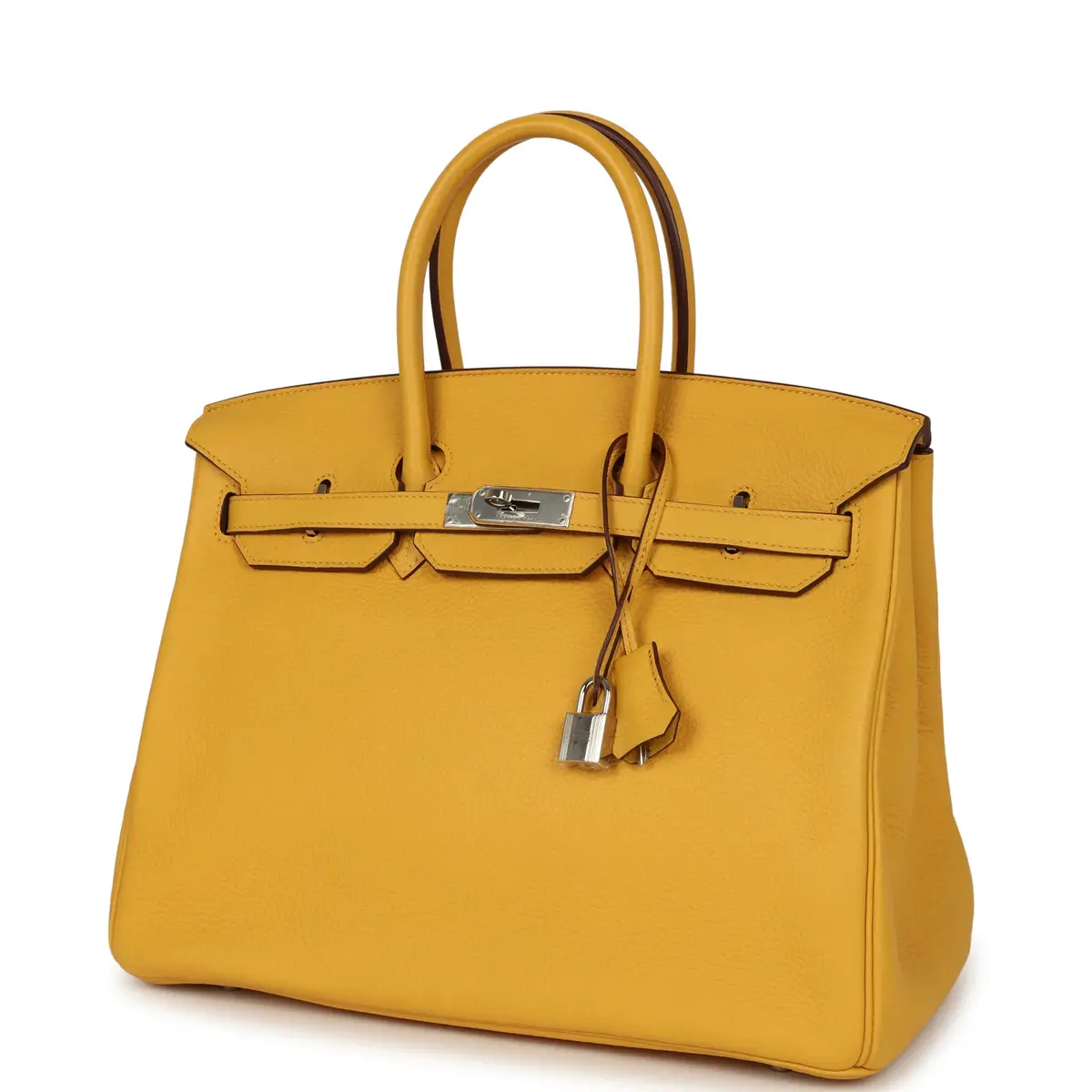 HERMÈS Pre-owned Hermes Birkin 35 Jaune Ambre Togo Palladium Hardware | Thumbnail 5