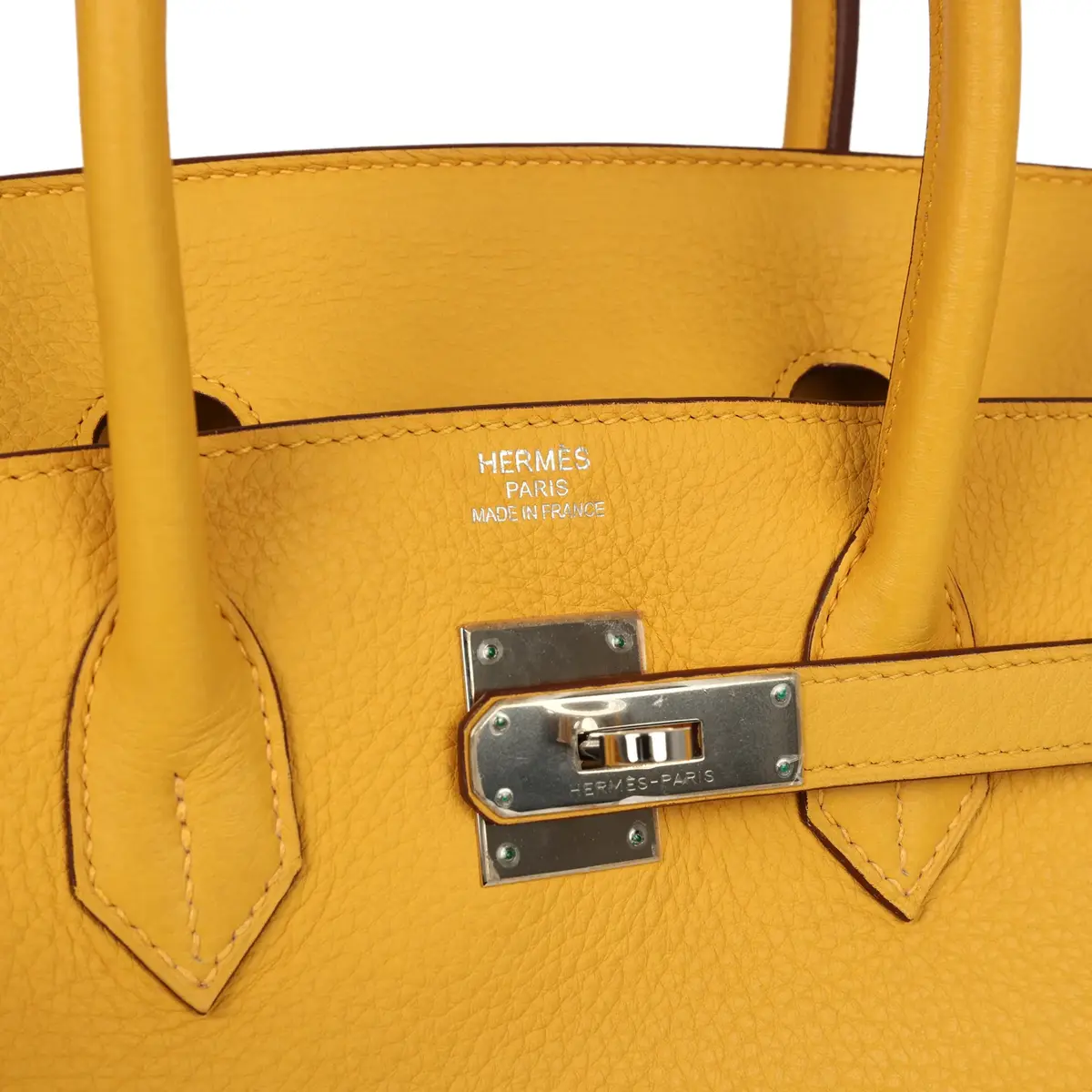 HERMÈS Pre-owned Hermes Birkin 35 Jaune Ambre Togo Palladium Hardware | Thumbnail 7