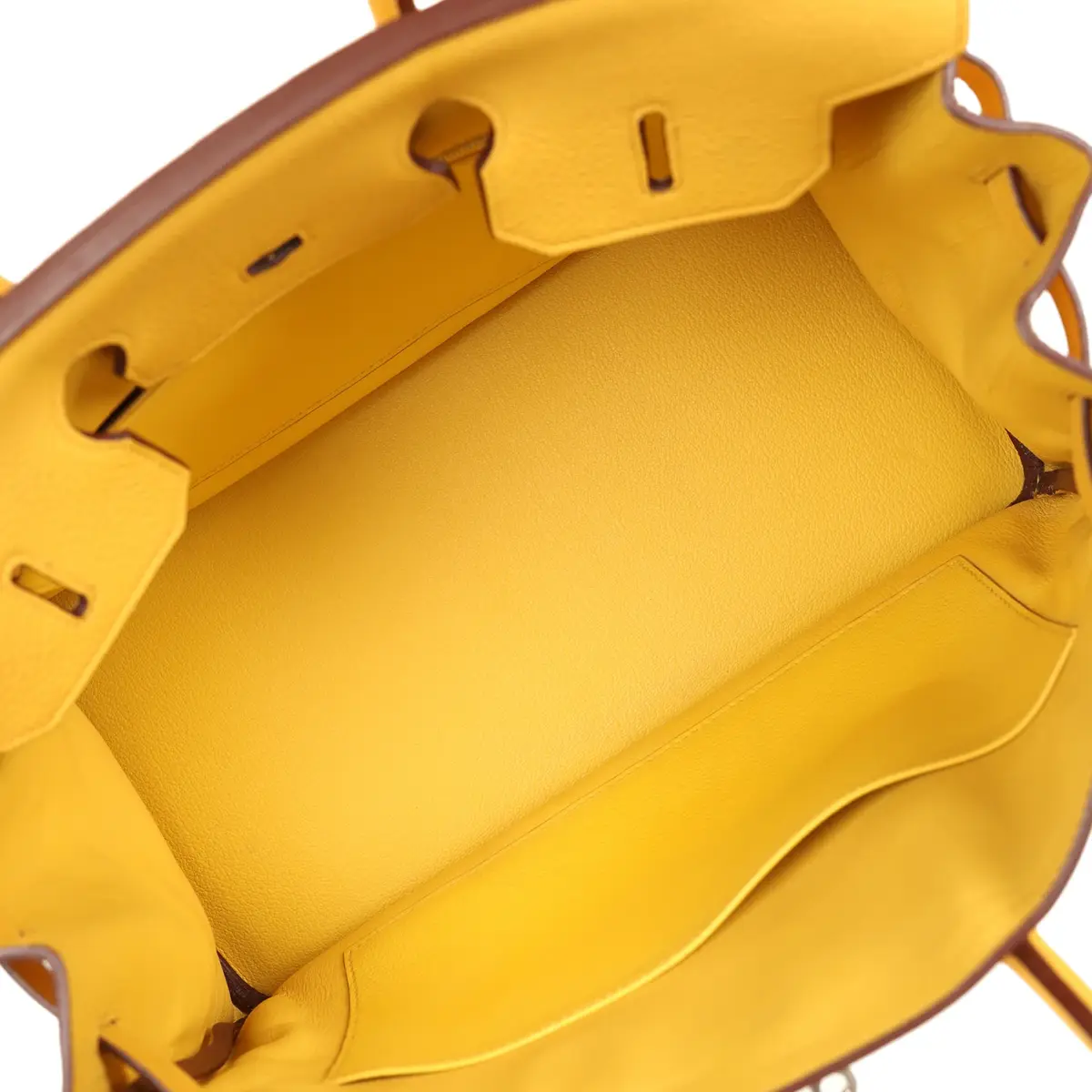 HERMÈS Pre-owned Hermes Birkin 35 Jaune Ambre Togo Palladium Hardware | Thumbnail 8