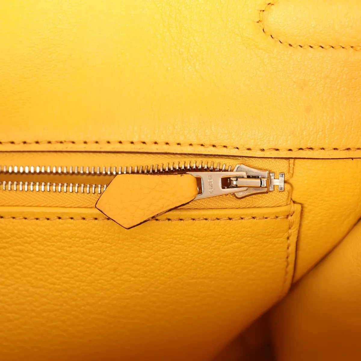 HERMÈS Pre-owned Hermes Birkin 35 Jaune Ambre Togo Palladium Hardware | Thumbnail 9
