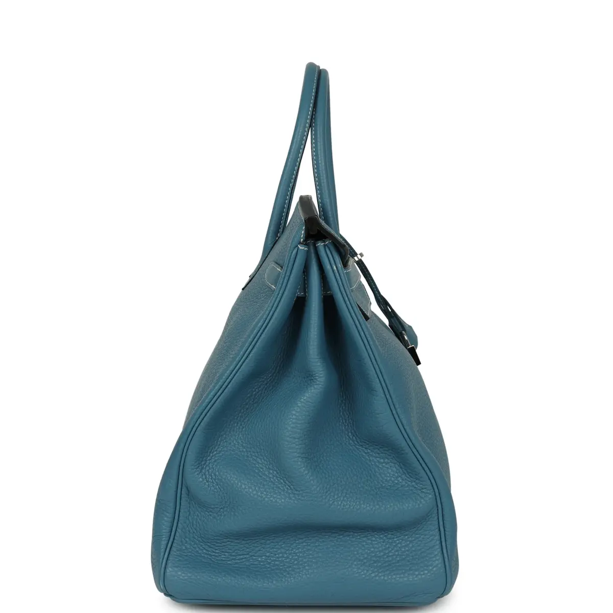 HERMÈS Pre-owned Hermes Birkin 40 Blue Jean Togo Palladium Hardware | Thumbnail 3 HERMÈS Pre-owned Hermes Birkin 40 Blue Jean Togo Palladium Hardware | Thumbnail 3