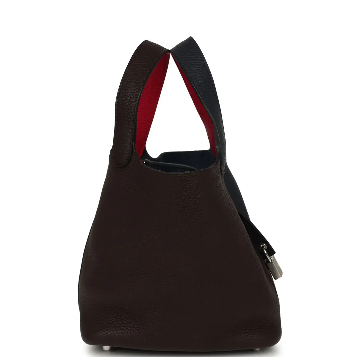 HERMÈS Pre-owned Hermes Picotin 18 Casaque Bleu Nuit, Rouge Sellier, Framboise Clemence Palladium Hardware | Thumbnail 3 HERMÈS Pre-owned Hermes Picotin 18 Casaque Bleu Nuit, Rouge Sellier, Framboise Clemence Palladium Hardware | Thumbnail 3