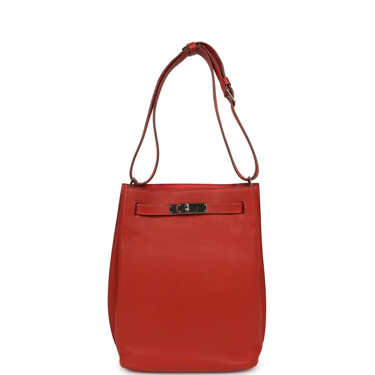 HERMÈS Pre-owned Hermes So Kelly 22 Sanguine, Rose Jaipur Eclat Clemence Palladium Hardware | Thumbnail 6