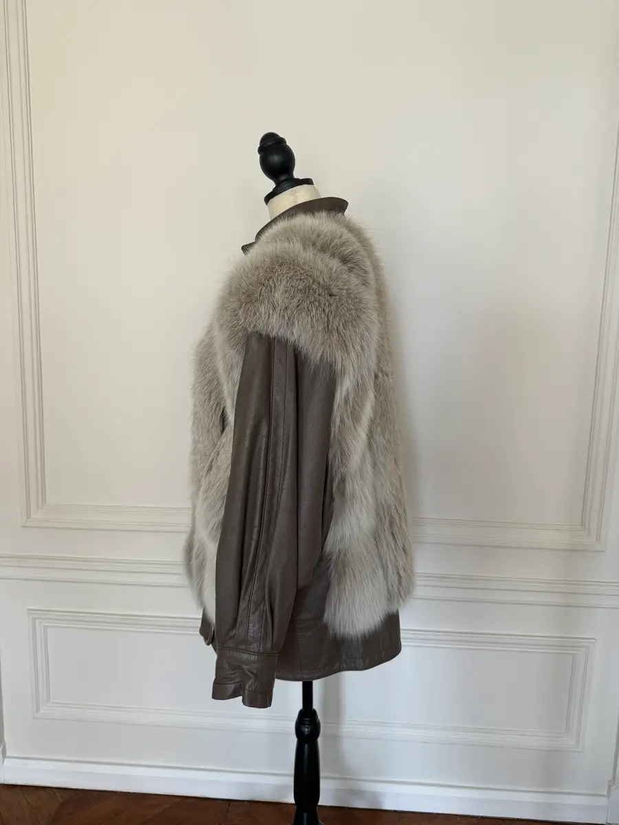 Jen Wonders Studio Leather and Silver Fox Jacket | Thumbnail 6