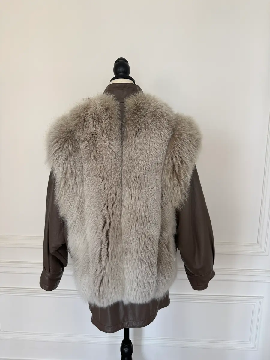 Jen Wonders Studio Leather and Silver Fox Jacket | Thumbnail 7