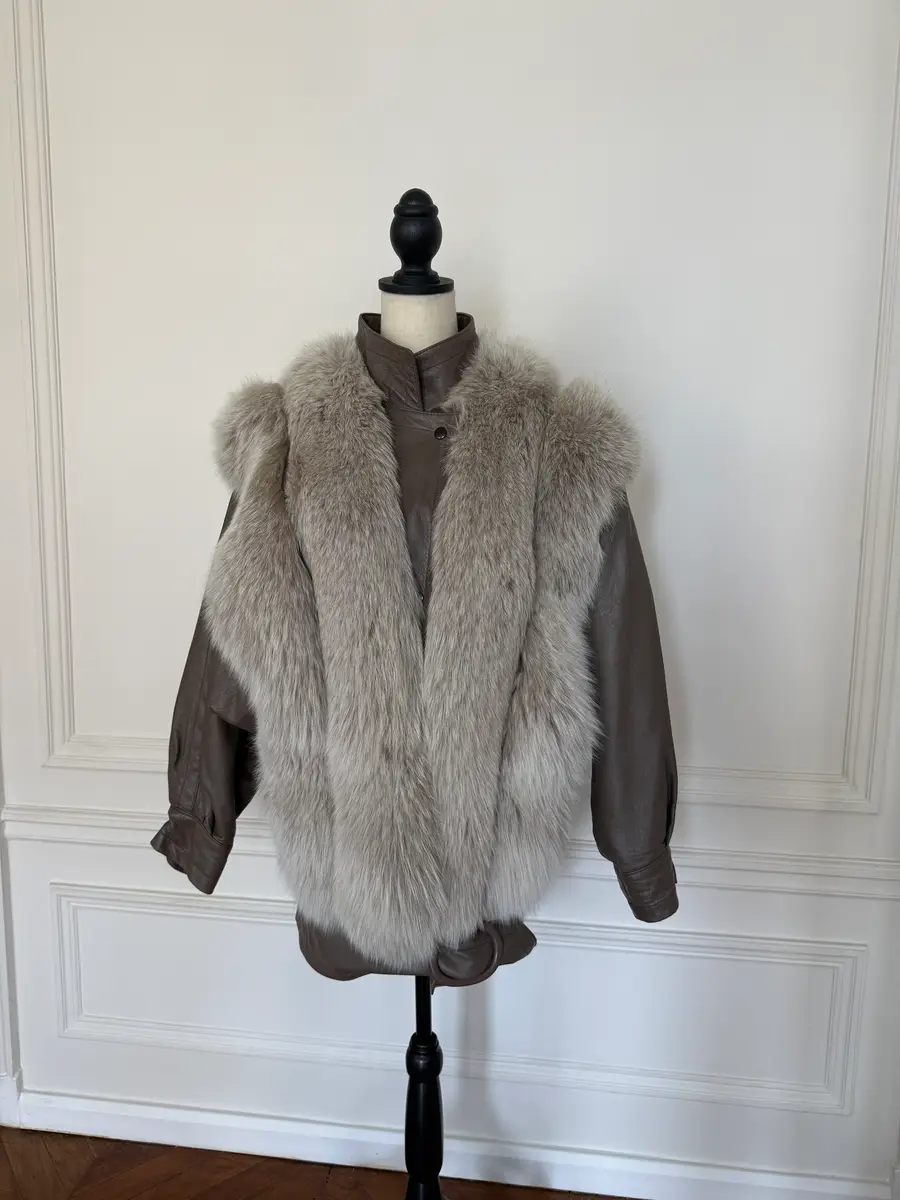 Leather and Silver Fox Jacket Leather and Silver Fox Jacket