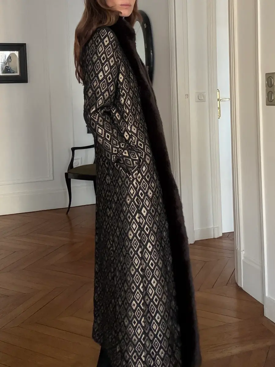 Jen Wonders Studio Long Brocade Coat | Thumbnail 4 Jen Wonders Studio Long Brocade Coat | Thumbnail 4