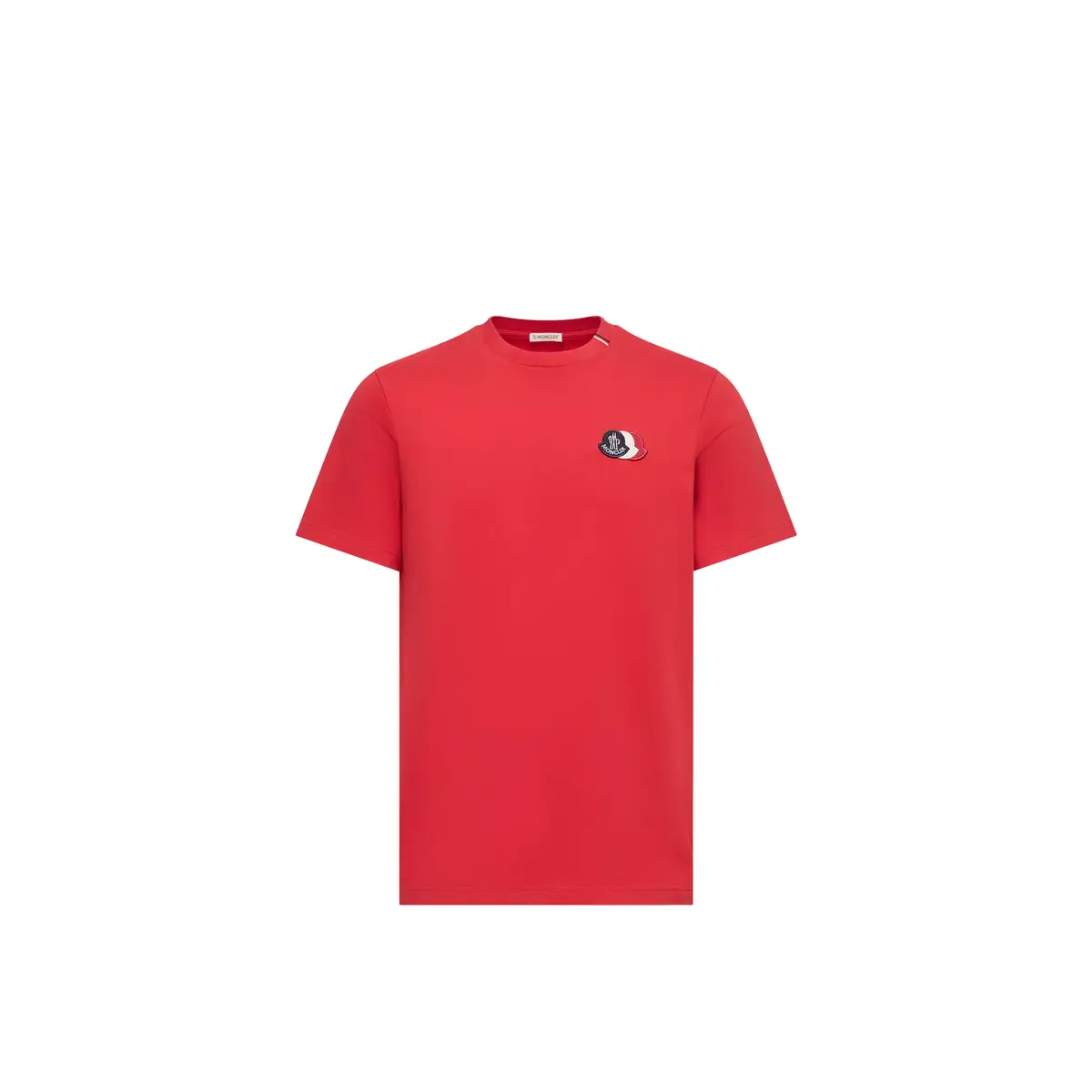 Embroidered Tricolor Logo Cotton T-shirt