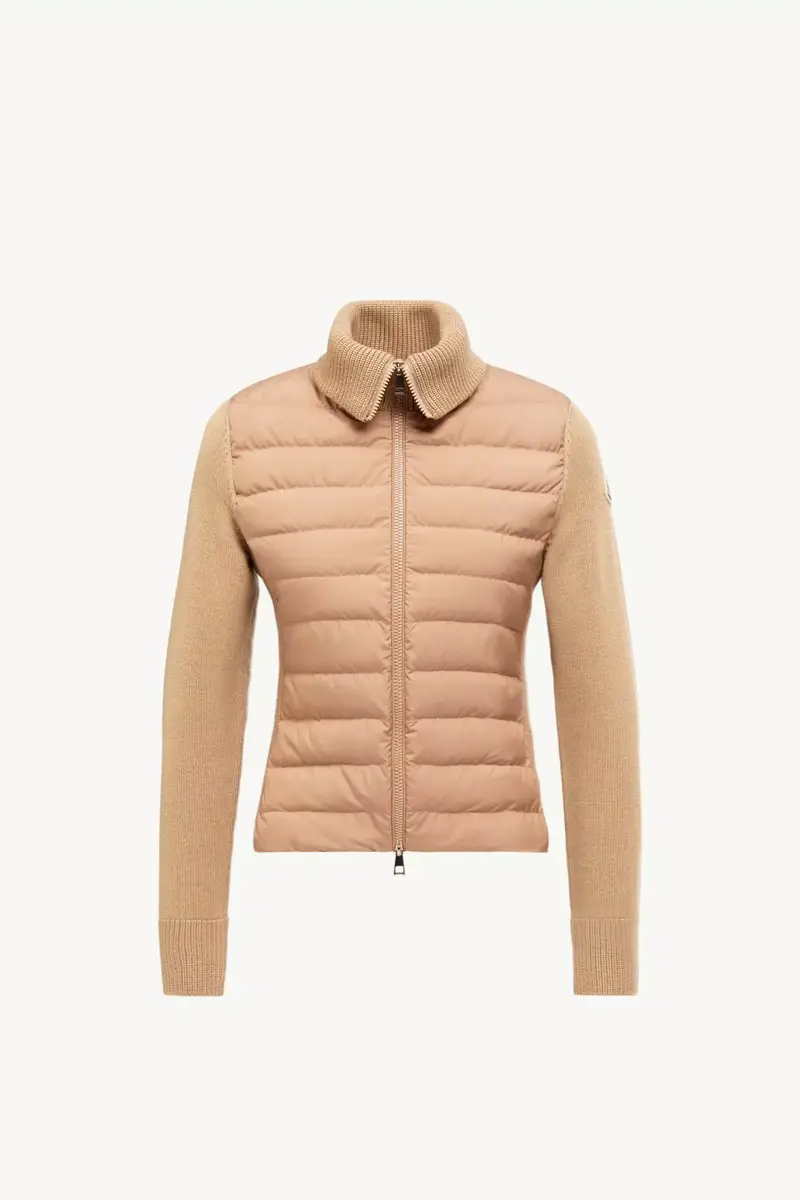 Moncler Padded Zip-up Wool Cardigan | Thumbnail 2 Moncler Padded Zip-up Wool Cardigan | Thumbnail 2