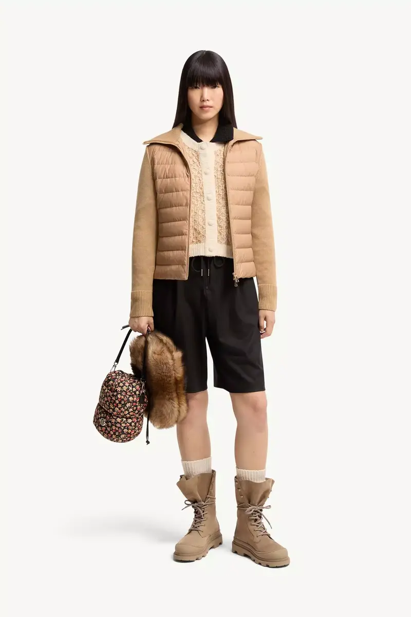 Moncler Padded Zip-up Wool Cardigan | Thumbnail 3 Moncler Padded Zip-up Wool Cardigan | Thumbnail 3