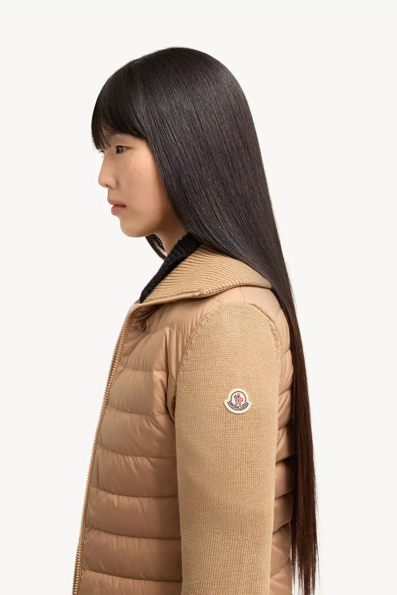 Moncler Padded Zip-up Wool Cardigan | Thumbnail 4 Moncler Padded Zip-up Wool Cardigan | Thumbnail 4
