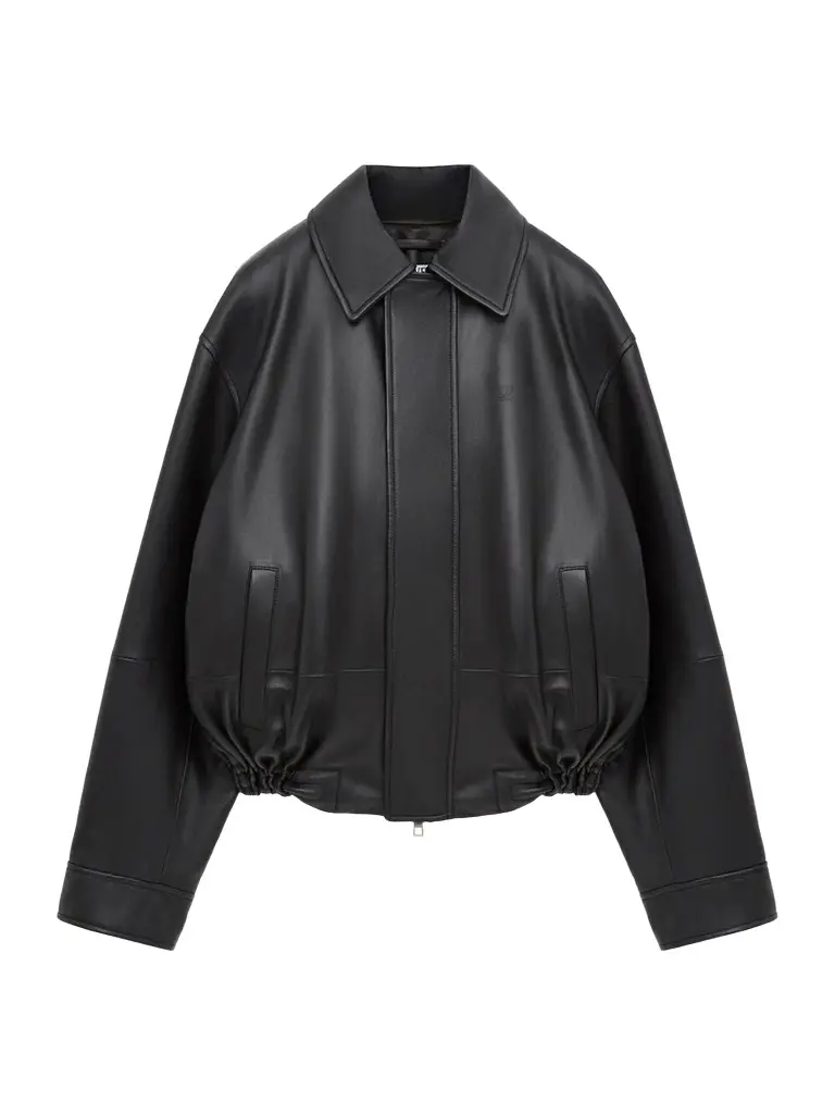 Drawstring Leather Jacket Drawstring Leather Jacket