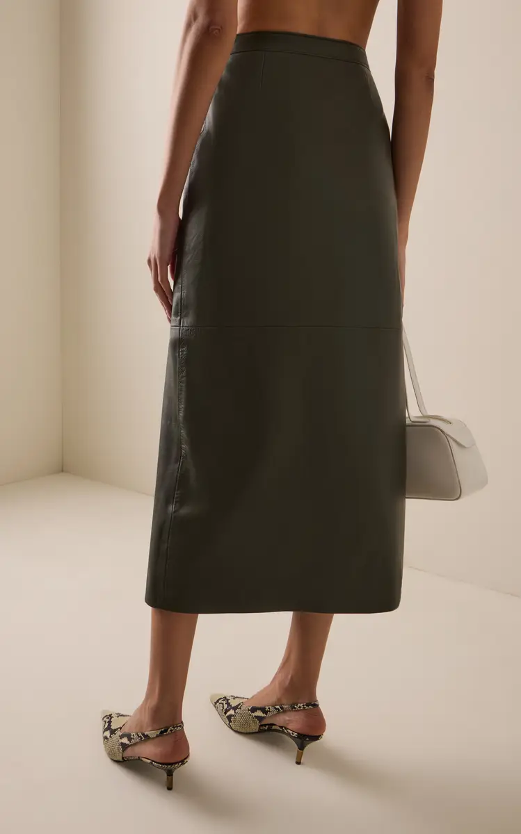 RÙADH The Este Leather Maxi Skirt | Thumbnail 5