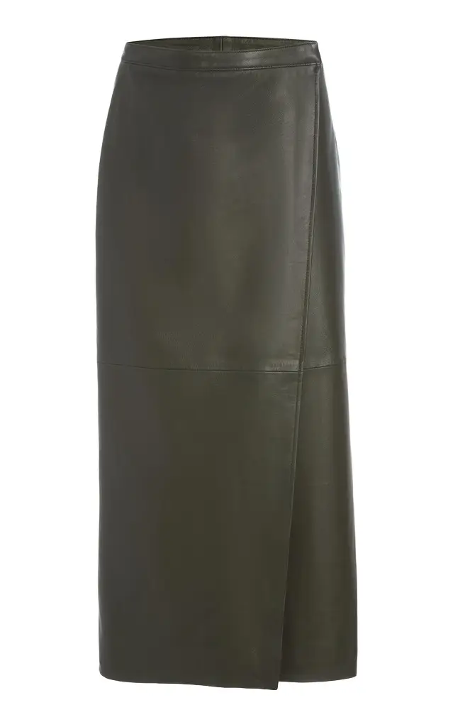 RÙADH The Este Leather Maxi Skirt
