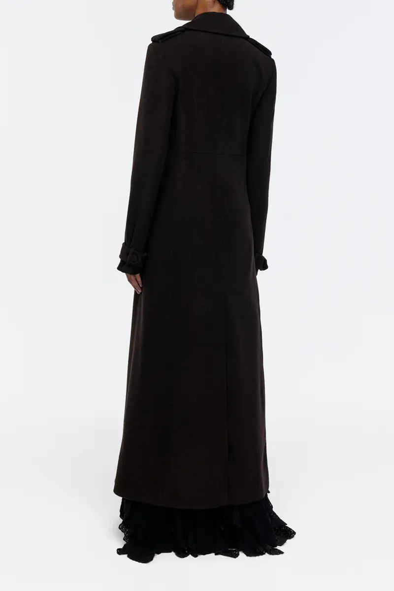 Gabriela Hearst Houstt Trench Coat in Chocolate Cashmere Corduroy | Thumbnail 5