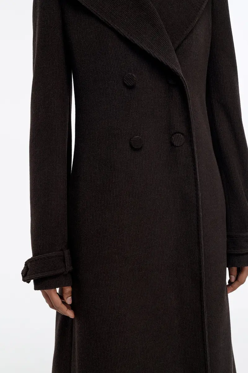 Gabriela Hearst Houstt Trench Coat in Chocolate Cashmere Corduroy | Thumbnail 7