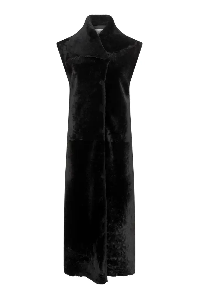 Smith Raw Cut Coat Liner in Black Shearling Smith Raw Cut Coat Liner in Black Shearling