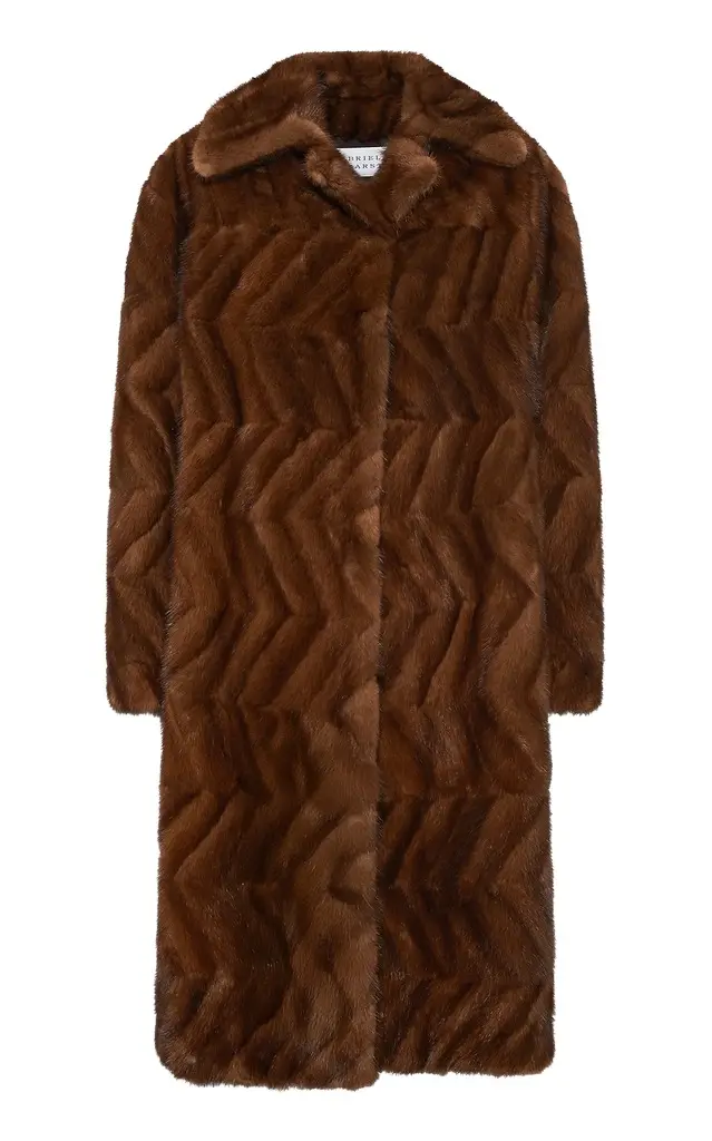 Gabriela Hearst Andal Coat in Mahogany Recycled Mink Fur