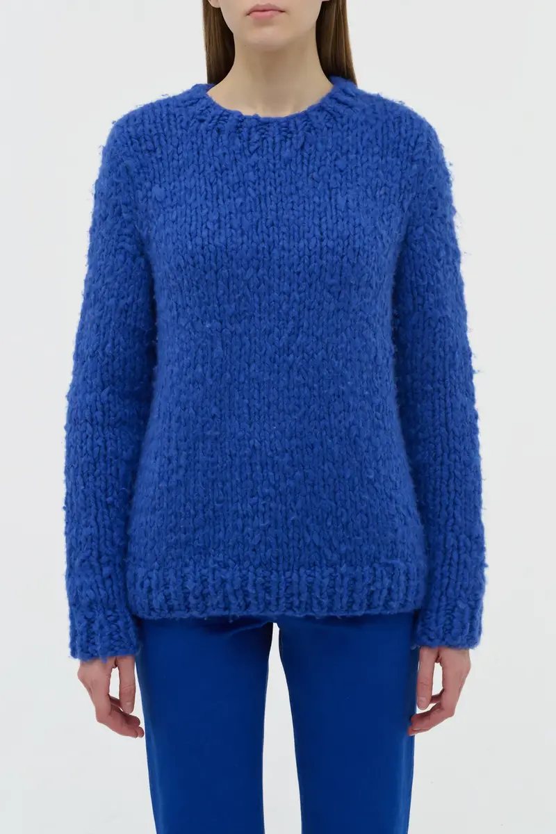 Gabriela Hearst Lawrence Knit Sweater in Cobalt Welfat Cashmere | Thumbnail 2