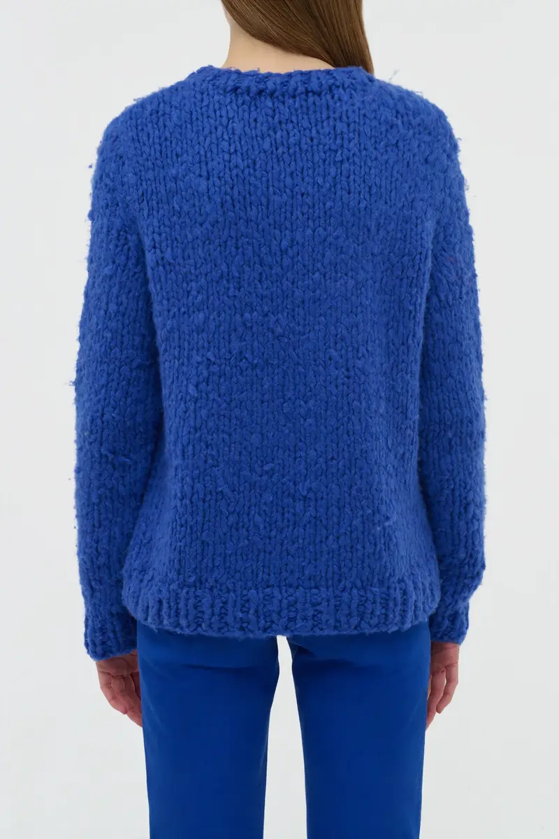 Gabriela Hearst Lawrence Knit Sweater in Cobalt Welfat Cashmere | Thumbnail 4