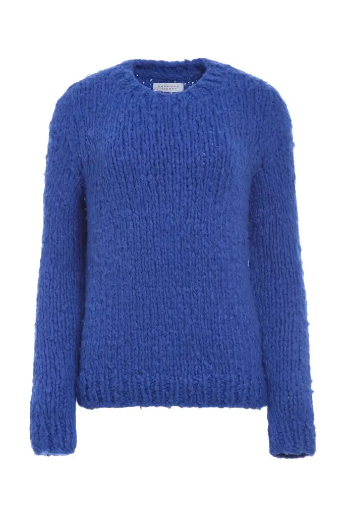 Lawrence Knit Sweater in Cobalt Welfat Cashmere