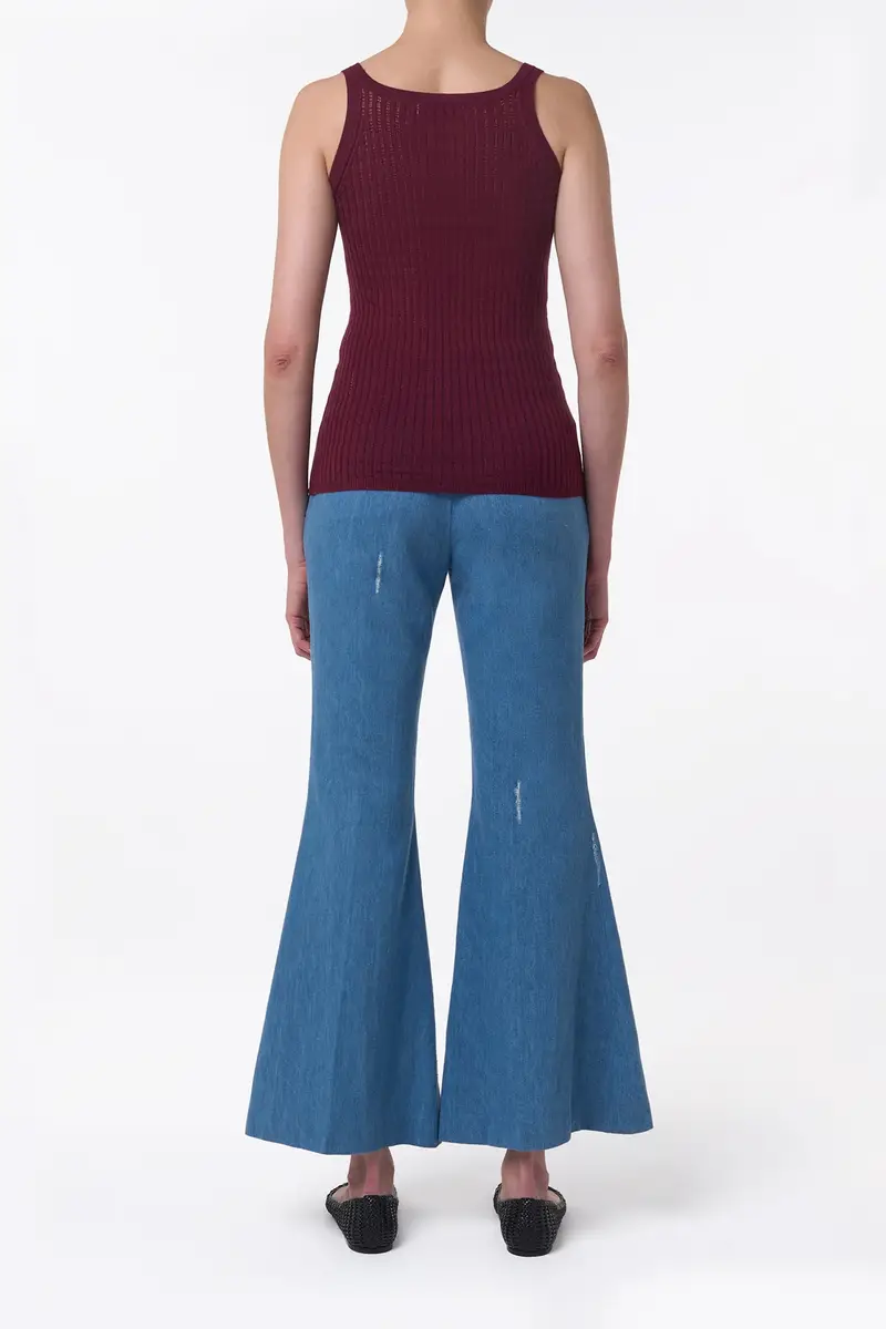 Gabriela Hearst Nevin Pointelle Knit Tank Top in Bordeaux Cashmere Silk | Thumbnail 5 Gabriela Hearst Nevin Pointelle Knit Tank Top in Bordeaux Cashmere Silk | Thumbnail 5