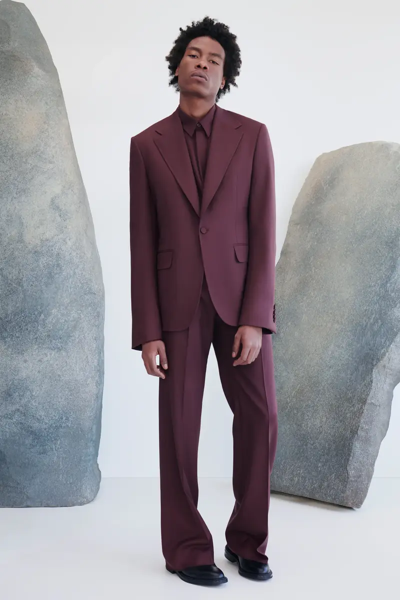 Gabriela Hearst Vista Flare Pant in Deep Bordeaux Virgin Wool Twill | Thumbnail 2 Gabriela Hearst Vista Flare Pant in Deep Bordeaux Virgin Wool Twill | Thumbnail 2