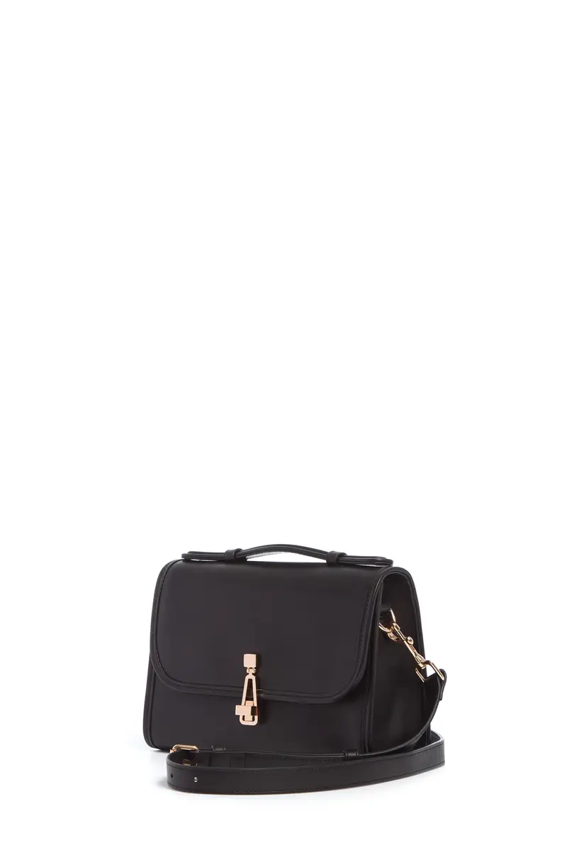 Gabriela Hearst Small Leonora Flap Bag in Black Leather | Thumbnail 2