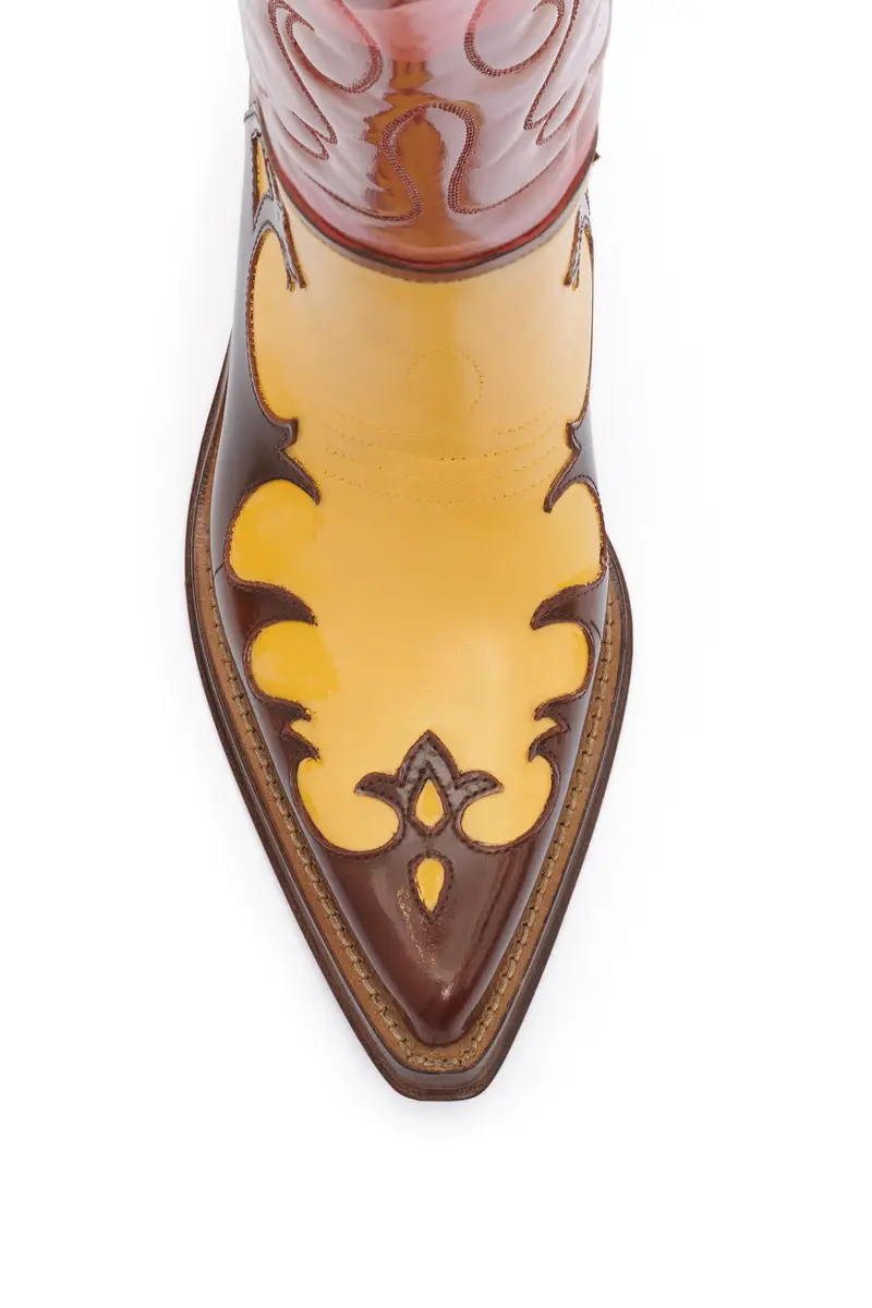 Gabriela Hearst Hand Painted Capitana Cowboy Boot in Sunset Leather | Thumbnail 8