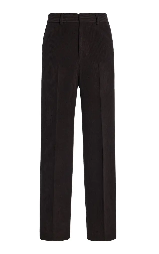 Gabriela Hearst Harold Straight-leg Trouser in Chocolate Cashmere Corduroy