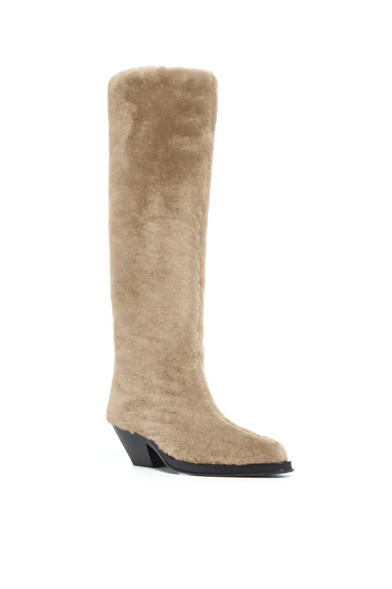 Gabriela Hearst Waite Tall Boot in Champagne Shearling | Thumbnail 2 Gabriela Hearst Waite Tall Boot in Champagne Shearling | Thumbnail 2