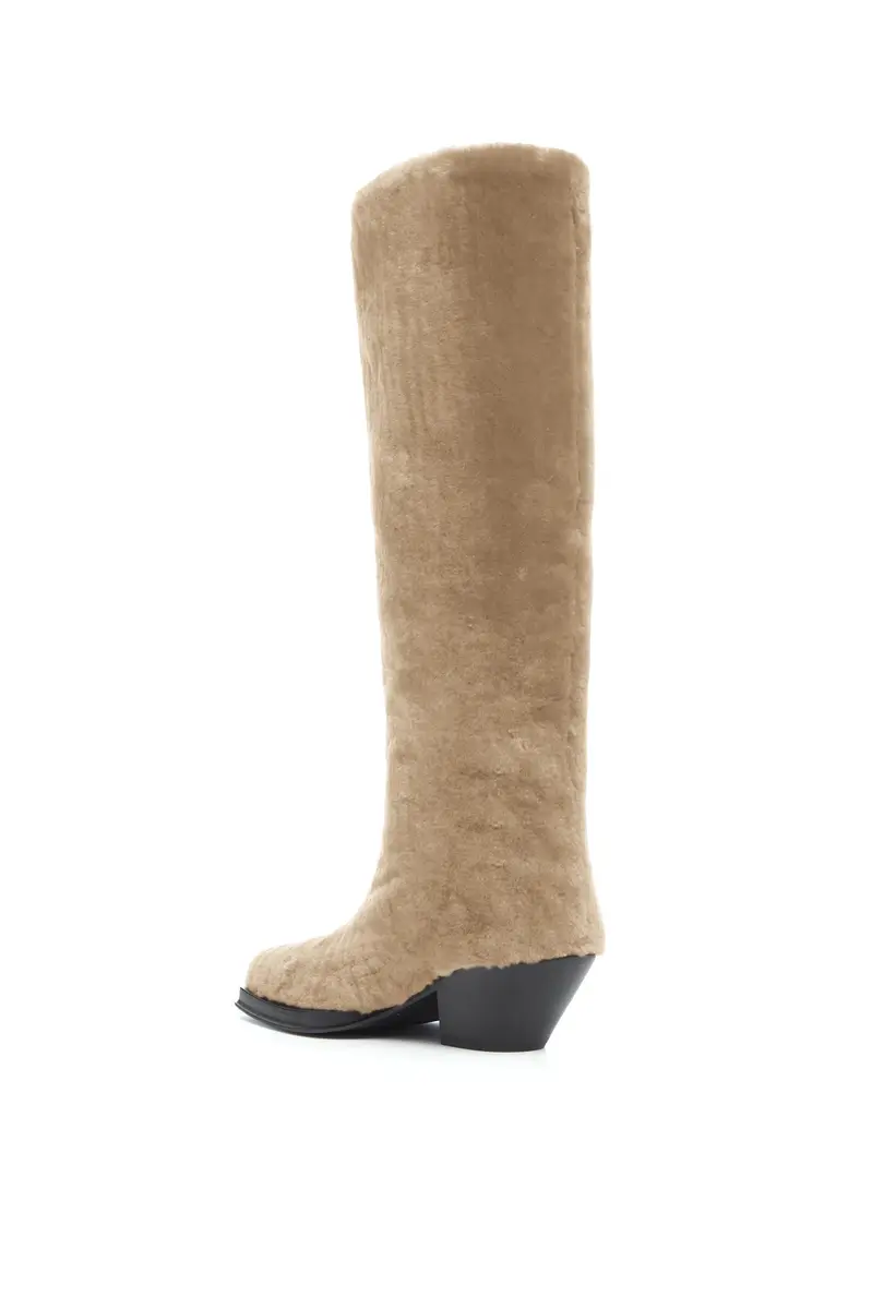 Gabriela Hearst Waite Tall Boot in Champagne Shearling | Thumbnail 3 Gabriela Hearst Waite Tall Boot in Champagne Shearling | Thumbnail 3