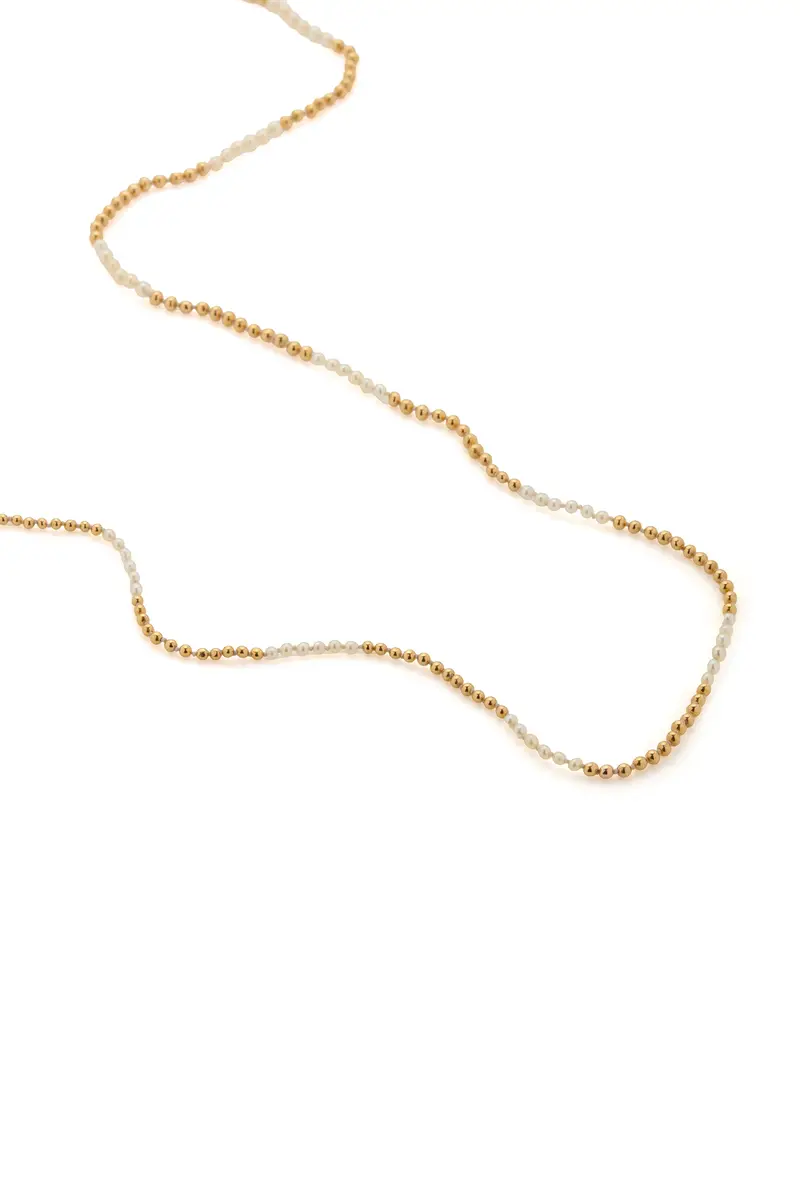 Gabriela Hearst Mia Necklace in 18K Yellow Gold & Natural Saltwater Pearls | Thumbnail 4