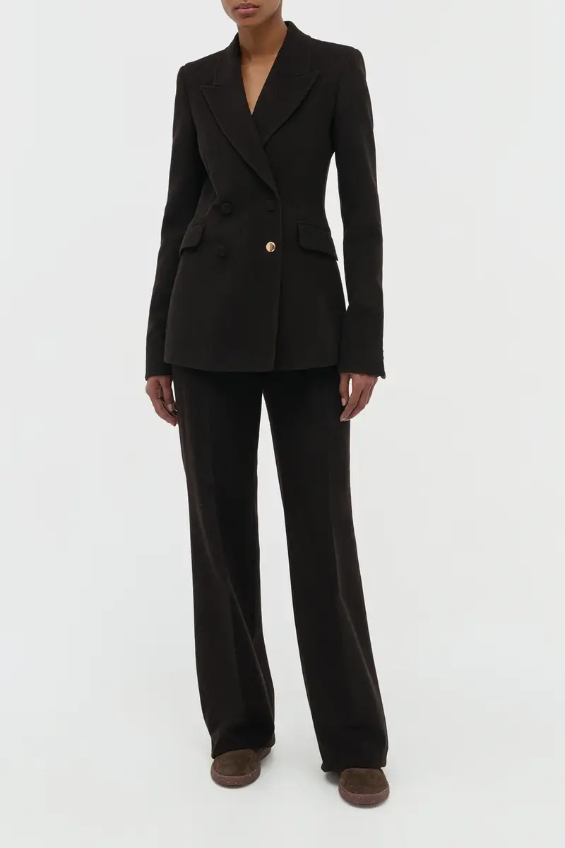 Gabriela Hearst Stephanie Blazer in Chocolate Fine Cashmere Corduroy | Thumbnail 2 Gabriela Hearst Stephanie Blazer in Chocolate Fine Cashmere Corduroy | Thumbnail 2