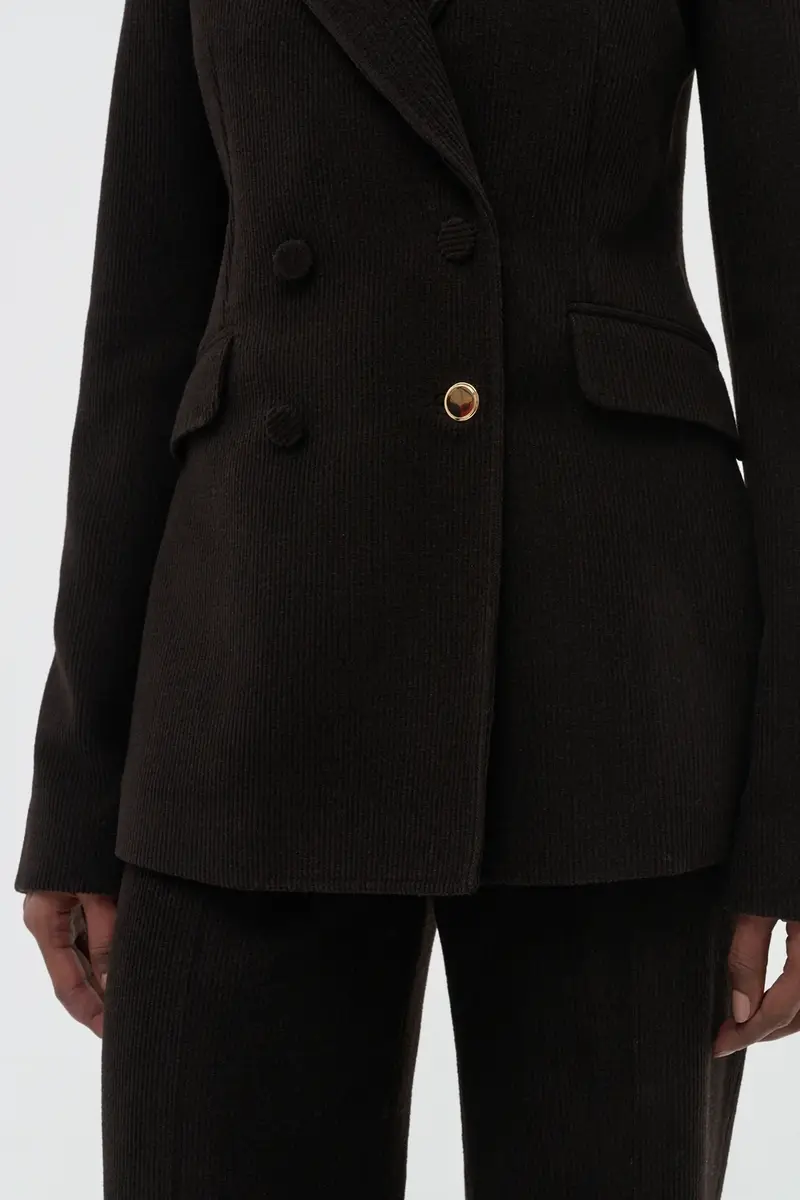 Gabriela Hearst Stephanie Blazer in Chocolate Fine Cashmere Corduroy | Thumbnail 6 Gabriela Hearst Stephanie Blazer in Chocolate Fine Cashmere Corduroy | Thumbnail 6