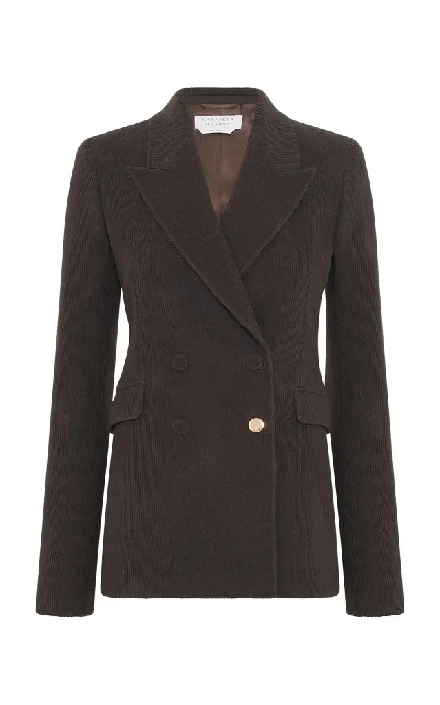Stephanie Blazer in Chocolate Fine Cashmere Corduroy