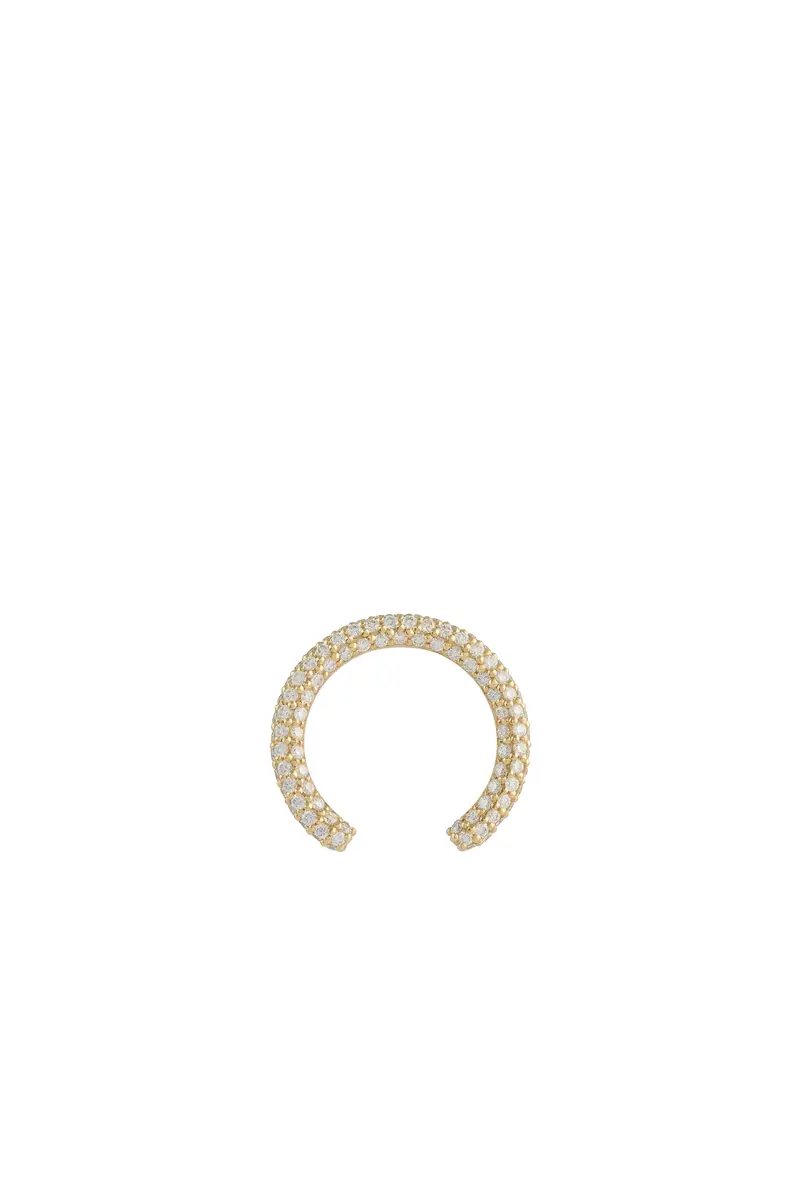 Gabriela Hearst Tarot Pave Ring in 18K Yellow Gold & White Diamonds | Thumbnail 4
