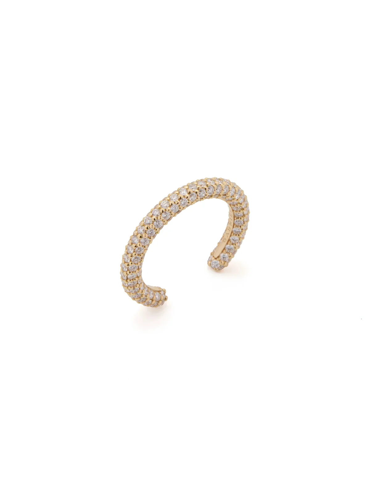 Gabriela Hearst Tarot Pave Ring in 18K Yellow Gold & White Diamonds