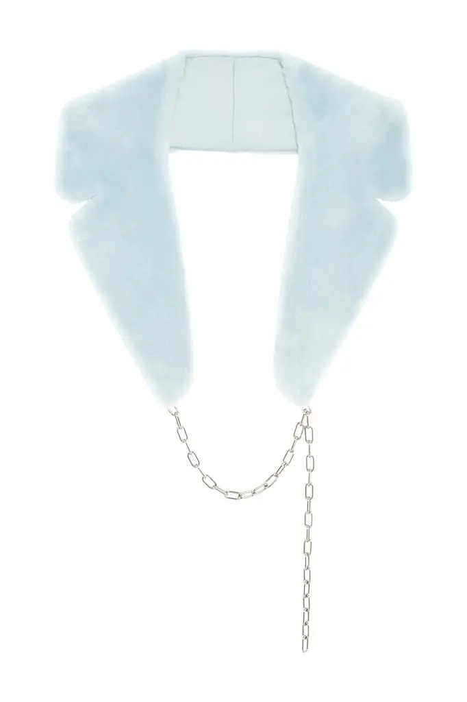 Demeter Coat Collar in Light Blue Shearling Demeter Coat Collar in Light Blue Shearling