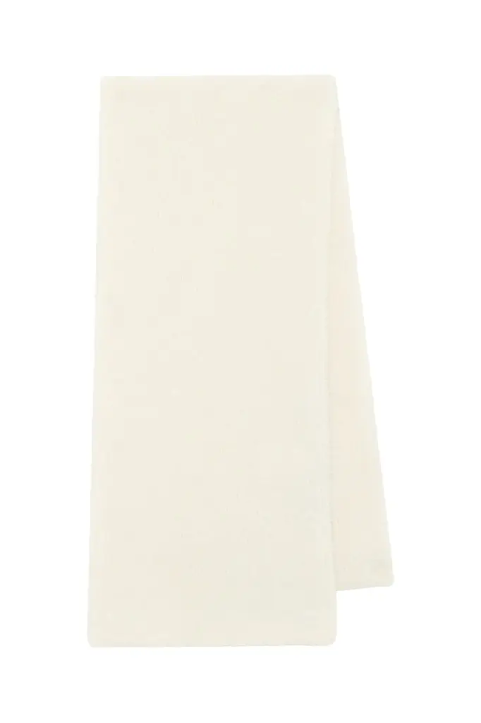 Eunoia Knit Scarf in Ivory Silk Eunoia Knit Scarf in Ivory Silk
