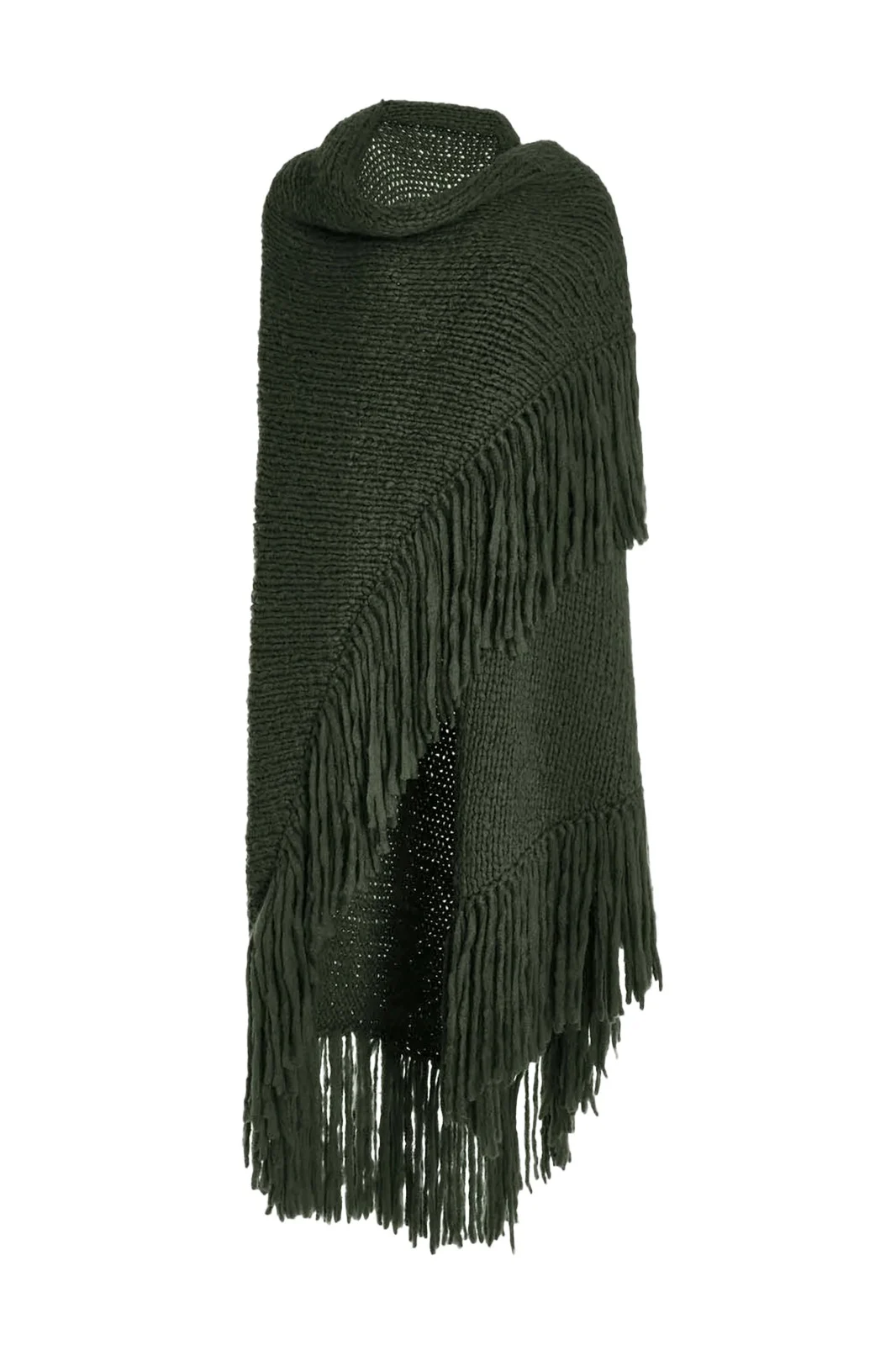 Lauren Knit Wrap in Deep Olive Welfat Cashmere Lauren Knit Wrap in Deep Olive Welfat Cashmere